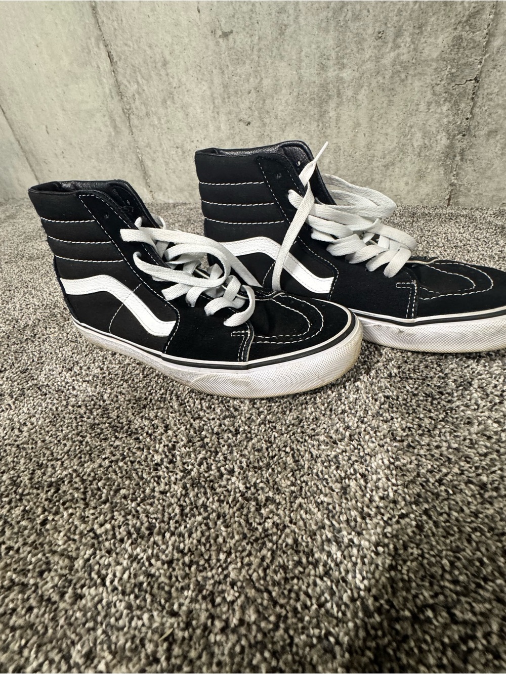 Vans Black and White Sk8-Hi High-Top Sneakers